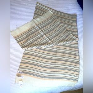 Beautiful scarf from Loft, NWT, thick and warm, cream, light pink, and gray